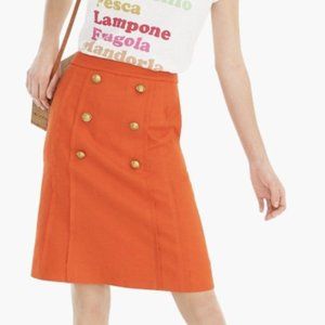 J. Crew - Sailor Stretch Trave Resort Orange Skirt SIZE 18